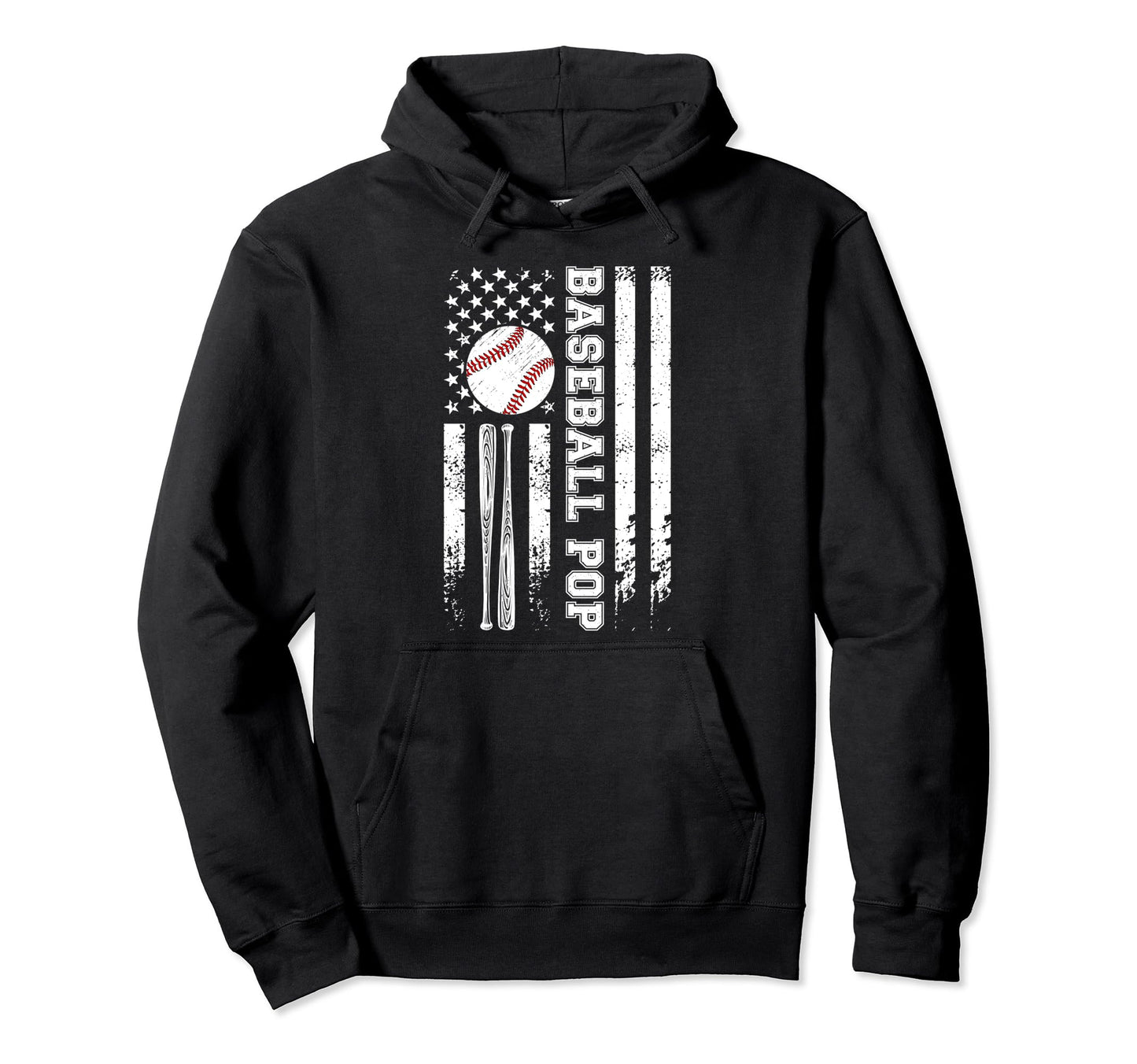 Baseball Pop Grandpa Us Flag Pop Baseball Hoodie - Custom Art Print Unisex - T-Shirt, Sweatshirt, Hoodie