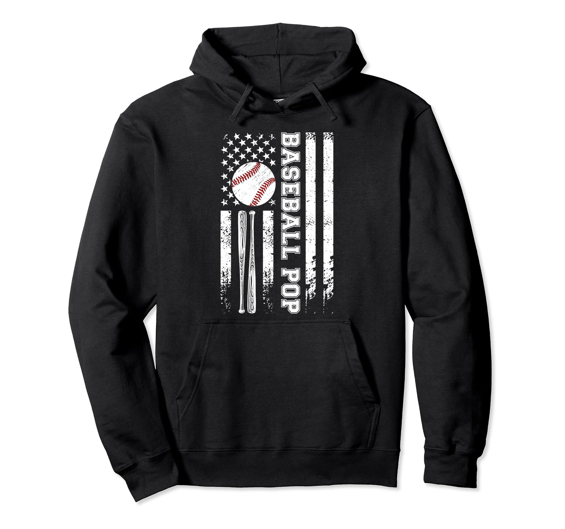 Baseball Pop Grandpa Us Flag Pop Baseball Hoodie - Custom Art Print Unisex - T-Shirt, Sweatshirt, Hoodie