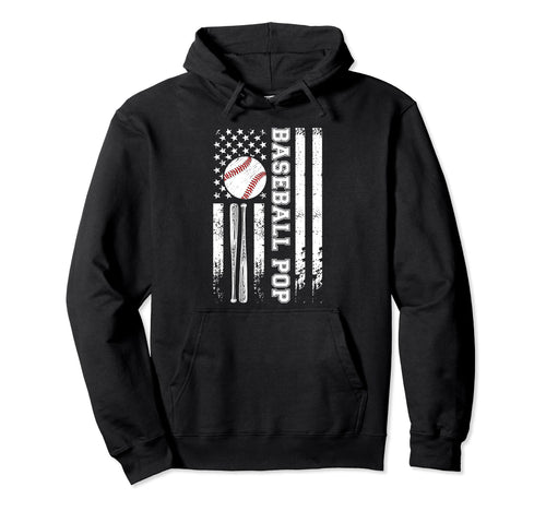 Baseball Pop Grandpa Us Flag Pop Baseball Hoodie - Custom Art Print Unisex - T-Shirt, Sweatshirt, Hoodie