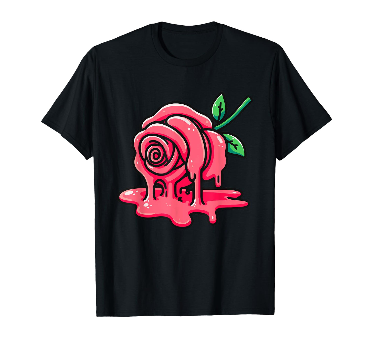 Melting Rose Aesthetic Vaporwave T-Shirt - Trendy Graphic for Adults - T-Shirt, Sweatshirt, Hoodie