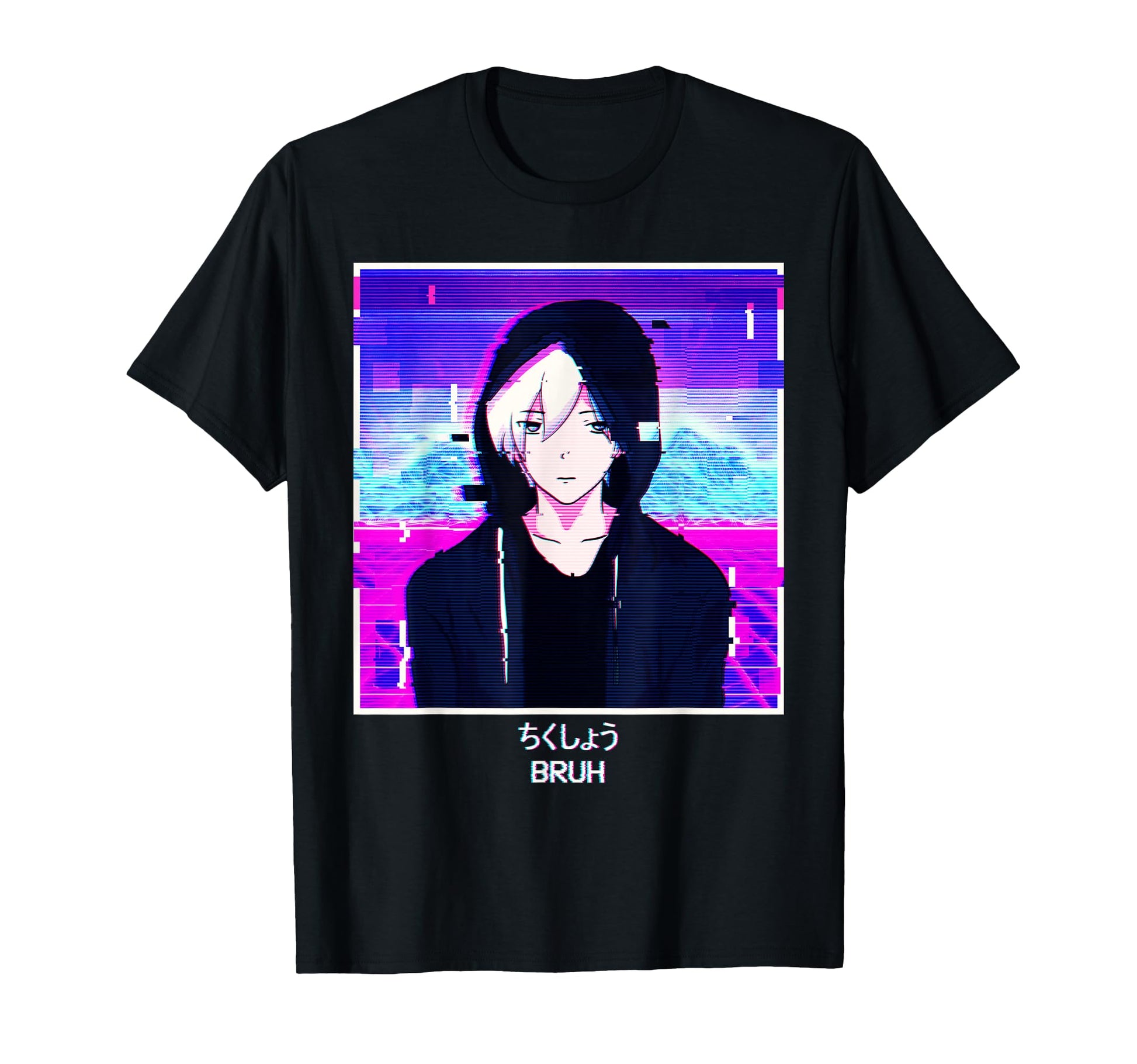Anime Bruh Japanese Vaporwave T-Shirt - Minimalist Print Men Women - T-Shirt, Sweatshirt, Hoodie