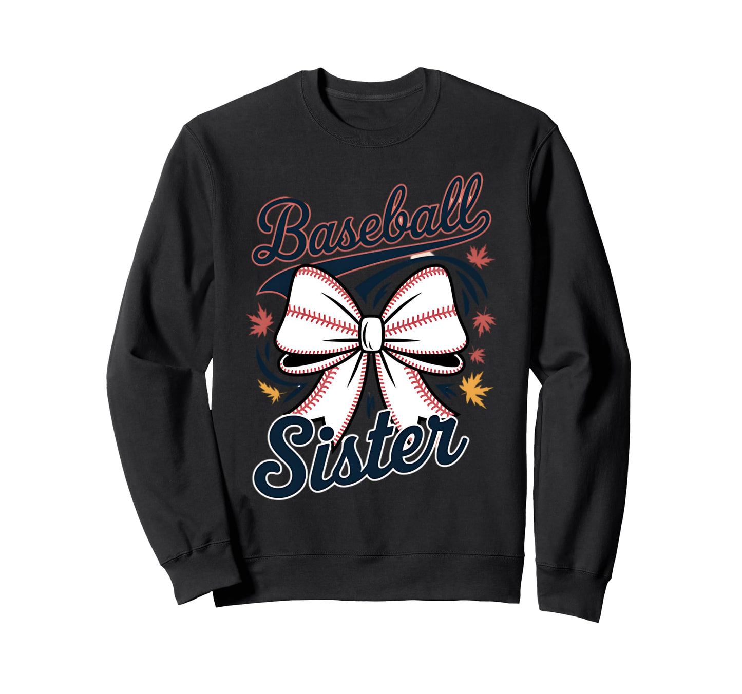 Baseball Sister Coquette Bow Sweatshirt - Custom Art Print for Adults - T-Shirt, Sweatshirt, Hoodie