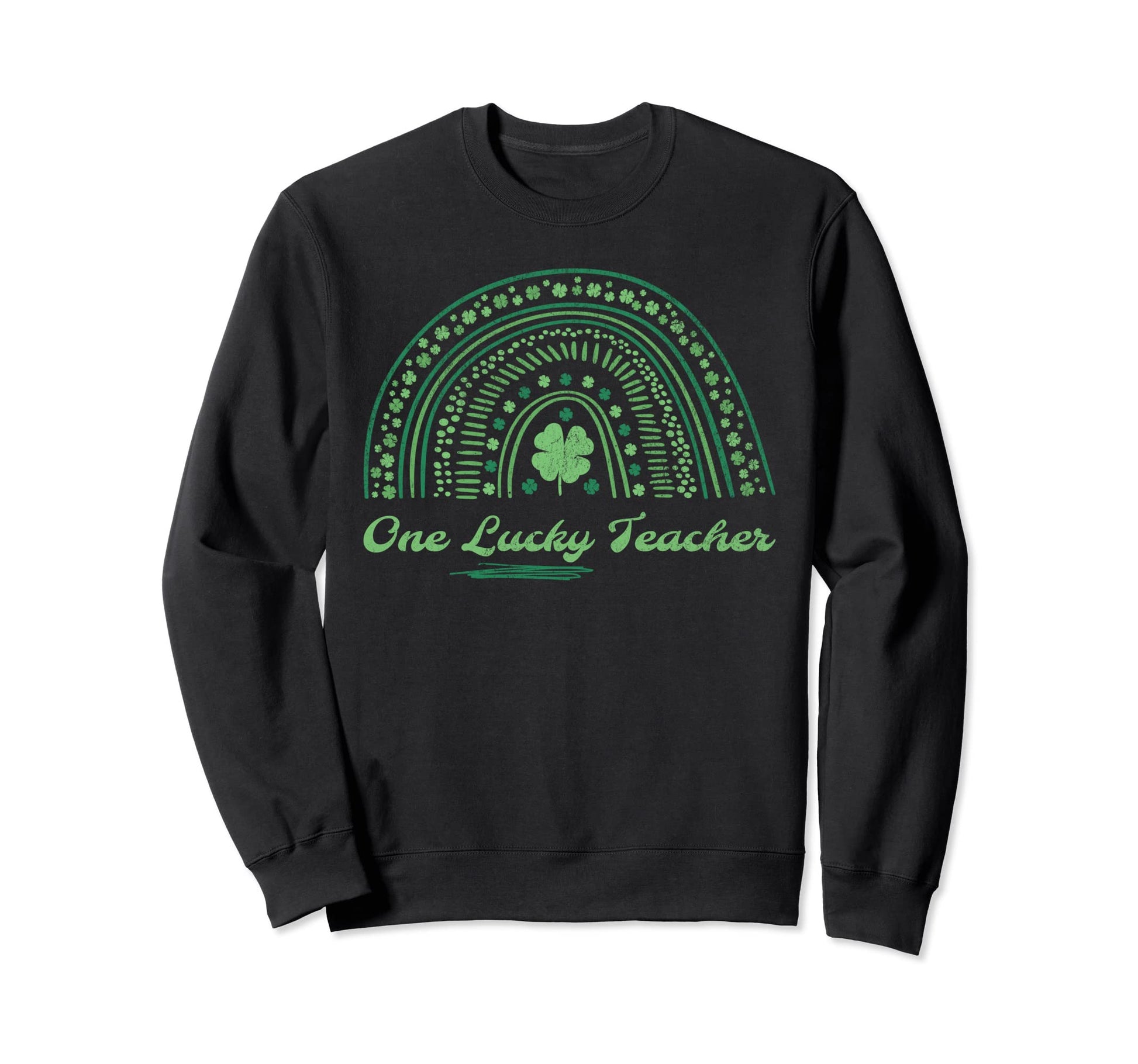 Lucky Teacher Saint Patricks Day Sweatshirt - Minimalist Print Unisex - T-Shirt, Sweatshirt, Hoodie