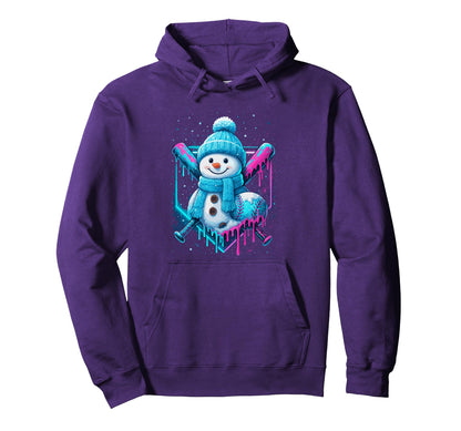 Baseball Drip Who Love Snowman Dripping Hoodie - Trendy Graphic Men Women - T-Shirt, Sweatshirt, Hoodie
