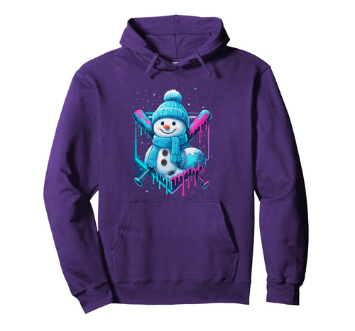 Baseball Drip Who Love Snowman Dripping Hoodie - Trendy Graphic Men Women - T-Shirt, Sweatshirt, Hoodie
