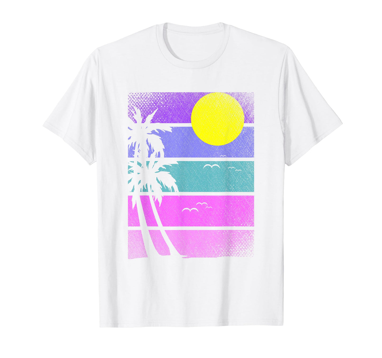 80S Art Summer Aesthetic Palm Leaves T-Shirt - Casual Everyday Wear Unisex - T-Shirt, Sweatshirt, Hoodie