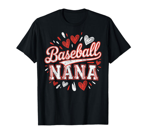 Baseball Nana Grandma Player Fan T-Shirt - Custom Art Print for Adults - T-Shirt, Sweatshirt, Hoodie