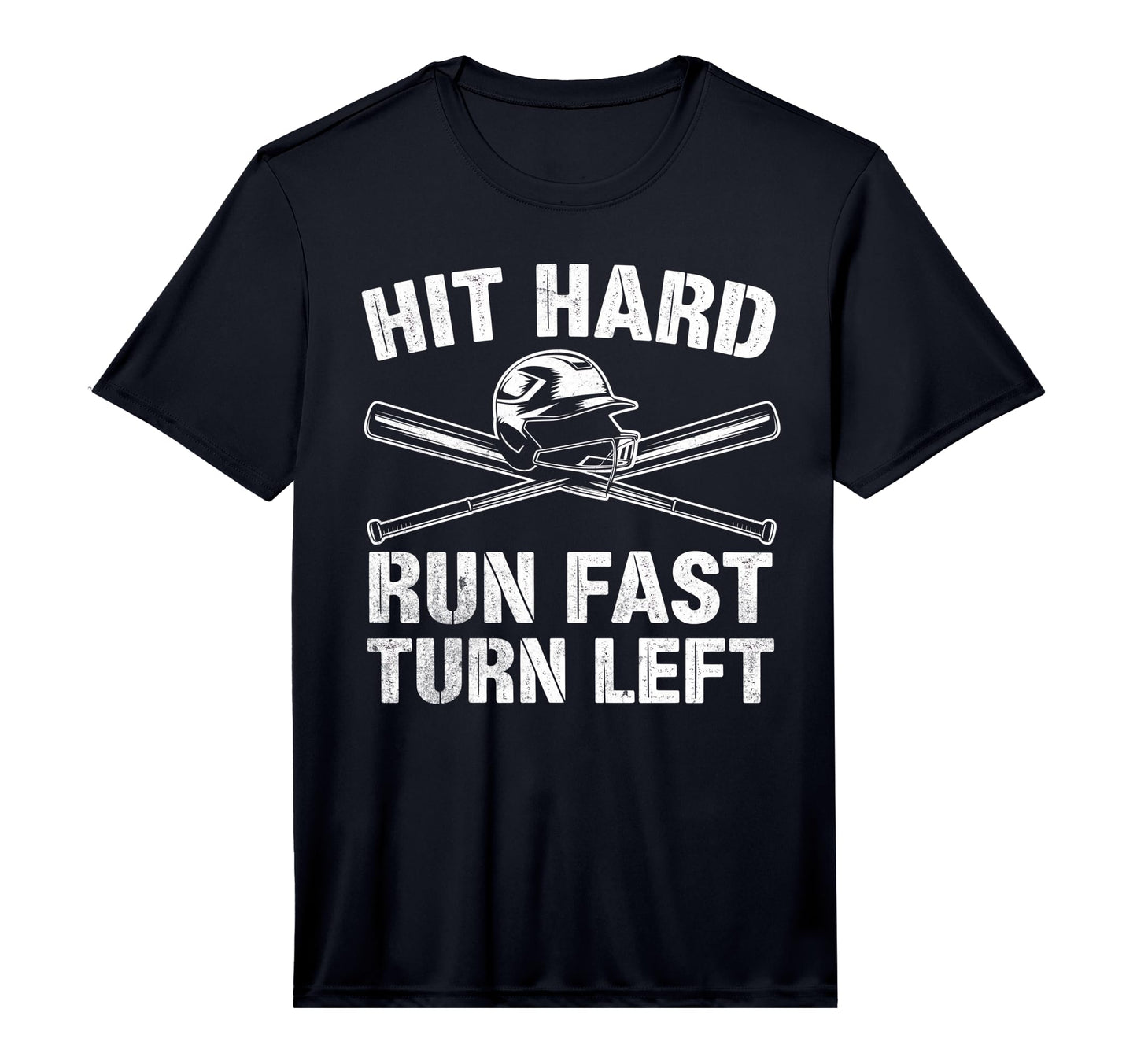 Mens Hit Hard Run Fast Turn Left T-Shirt - Trendy Graphic Men Women - T-Shirt, Sweatshirt, Hoodie