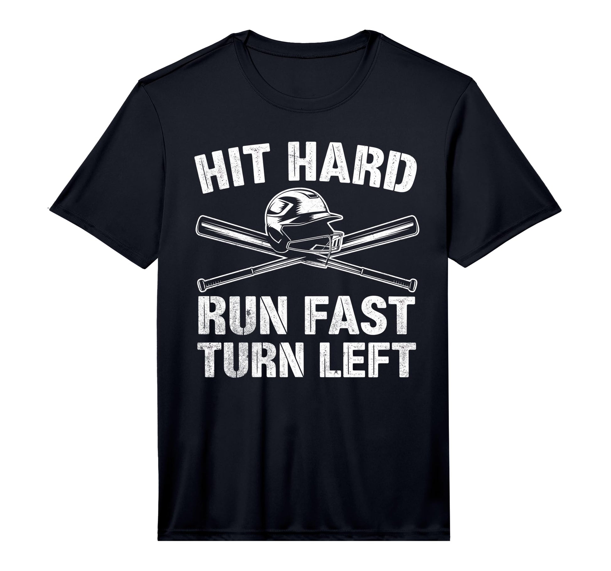 Mens Hit Hard Run Fast Turn Left T-Shirt - Trendy Graphic Men Women - T-Shirt, Sweatshirt, Hoodie