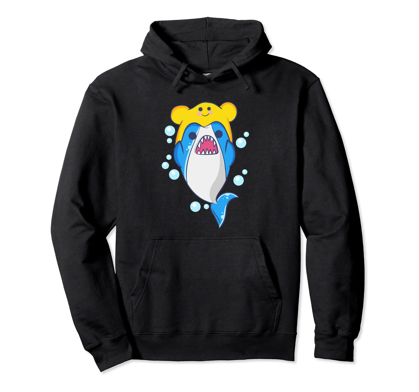 Kawaii Shark Mendaiko Hat Aesthetic Hoodie - Streetwear Style Men Women - T-Shirt, Sweatshirt, Hoodie