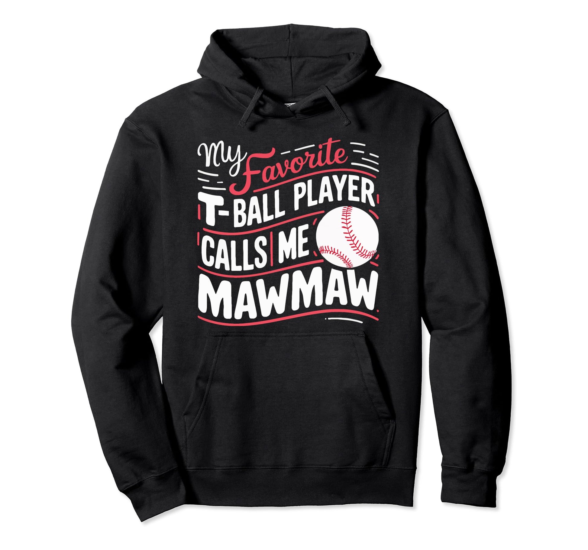 Baseball Grandma Grandmother Granny Hoodie - Novelty Apparel for Adults - T-Shirt, Sweatshirt, Hoodie