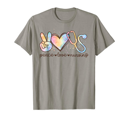 Peace Love Nursing Heart Love T-Shirt - Trendy Graphic Men Women - T-Shirt, Sweatshirt, Hoodie