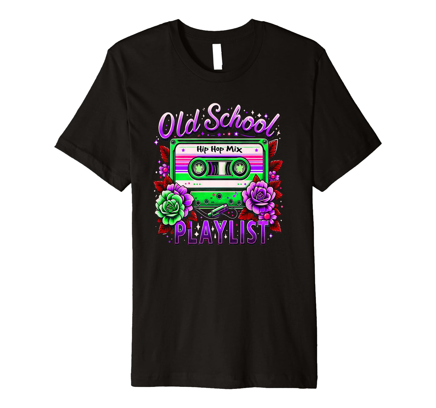 80S Old School Hip Hop Mix Cassette T-Shirt - Minimalist Print for Adults - T-Shirt, Sweatshirt, Hoodie