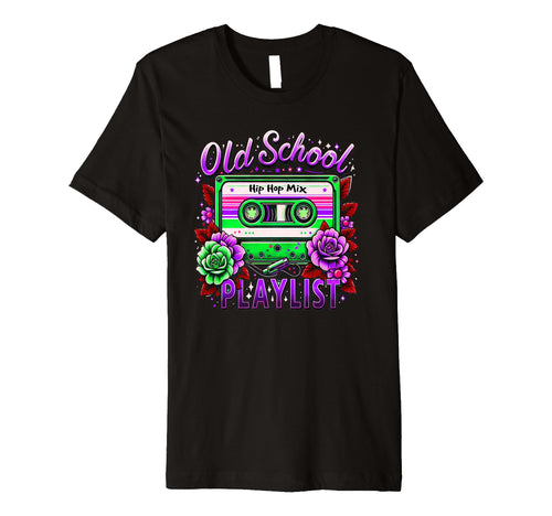 80S Old School Hip Hop Mix Cassette T-Shirt - Minimalist Print for Adults - T-Shirt, Sweatshirt, Hoodie