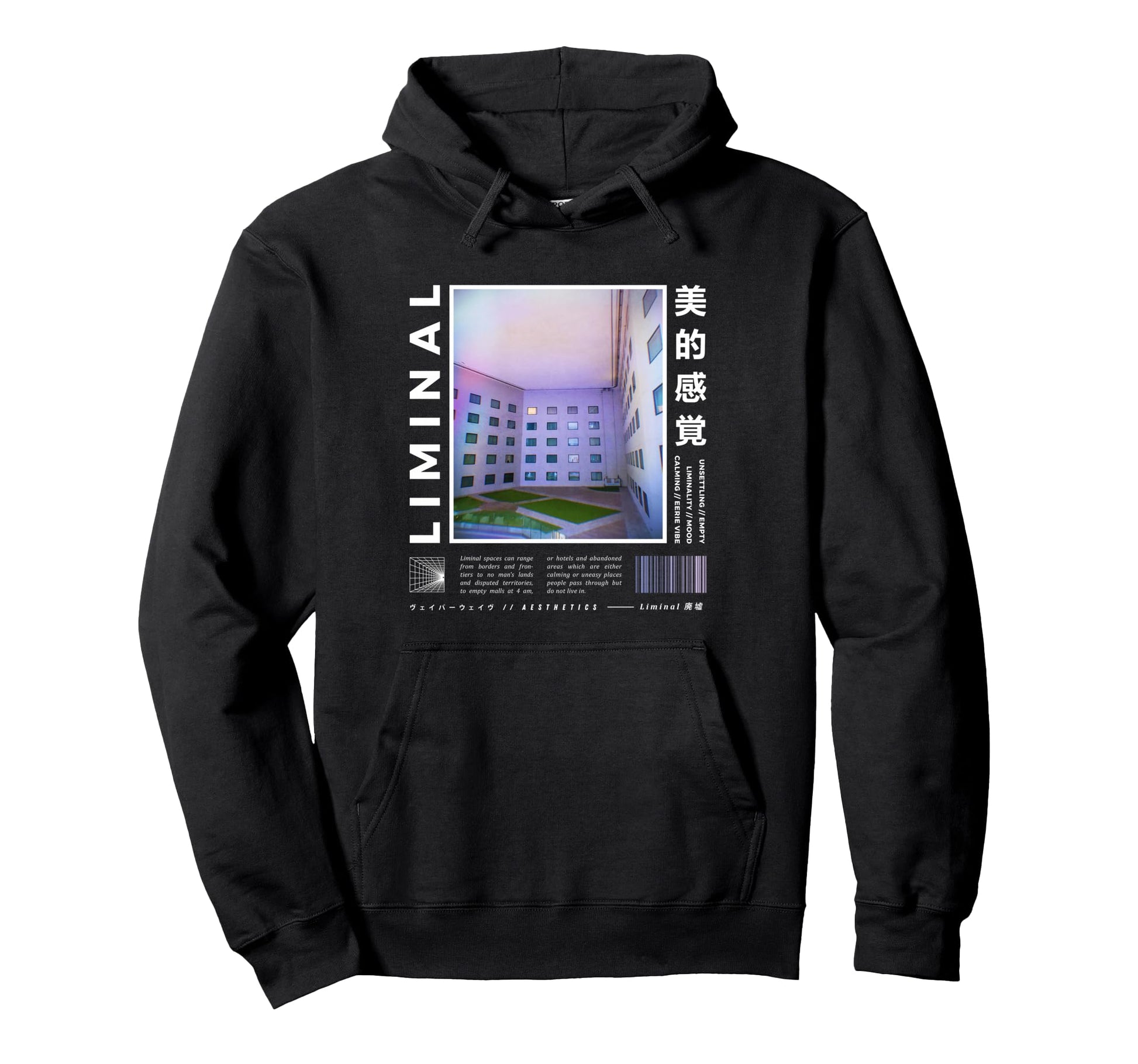Liminal Spaces Vaporwave Aesthetic Hoodie - Trendy Graphic for Adults - T-Shirt, Sweatshirt, Hoodie