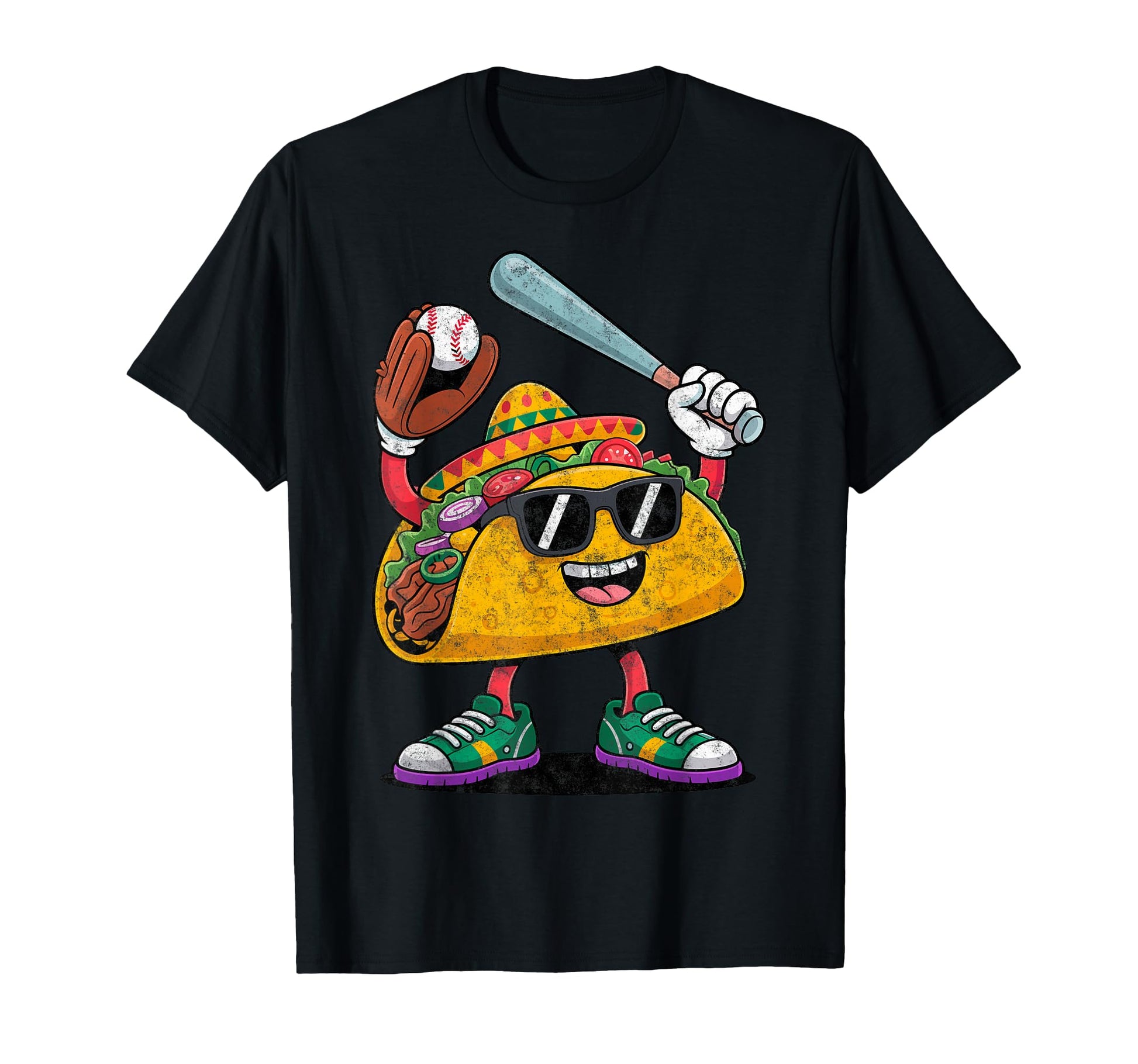 Funny Taco Baseball Player Coach T-Shirt - Aesthetic Graphic for Adults - T-Shirt, Sweatshirt, Hoodie