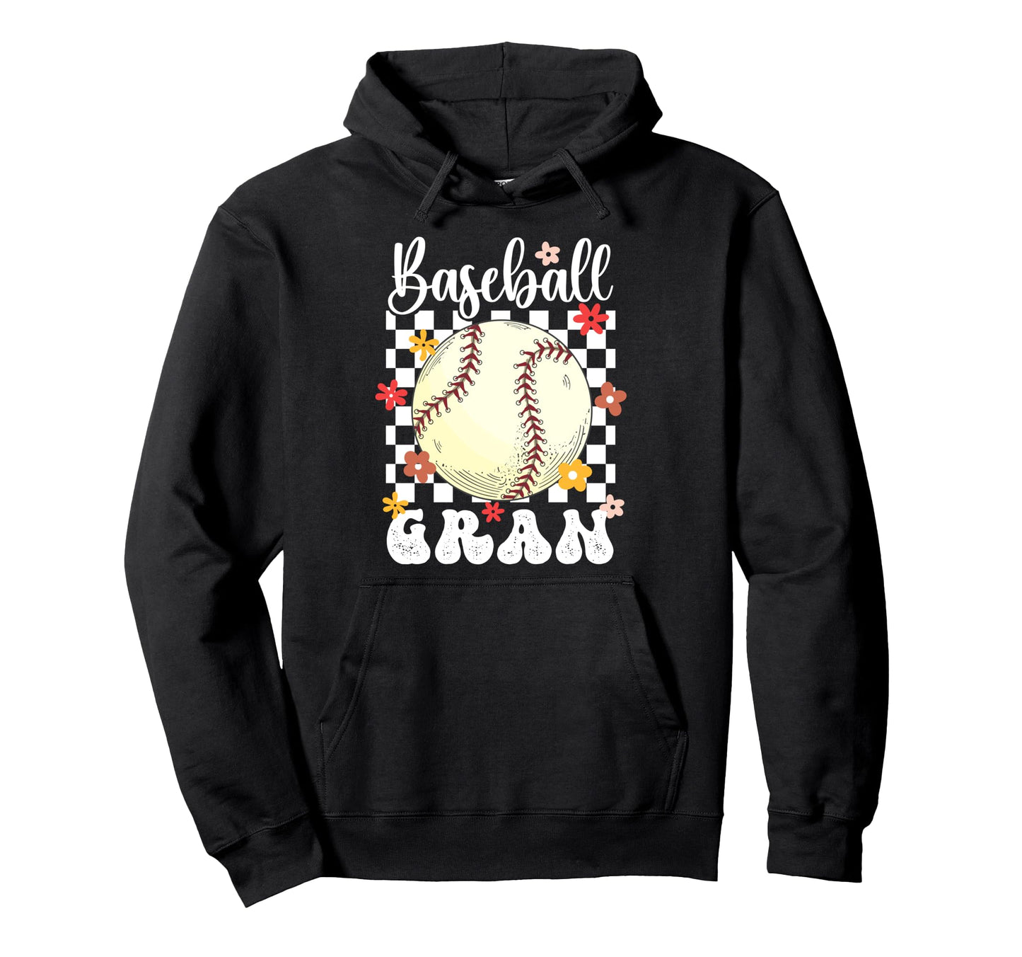 Baseball Gran Groovy Gran Baseball Hoodie - Fun Novelty Design Unisex - T-Shirt, Sweatshirt, Hoodie