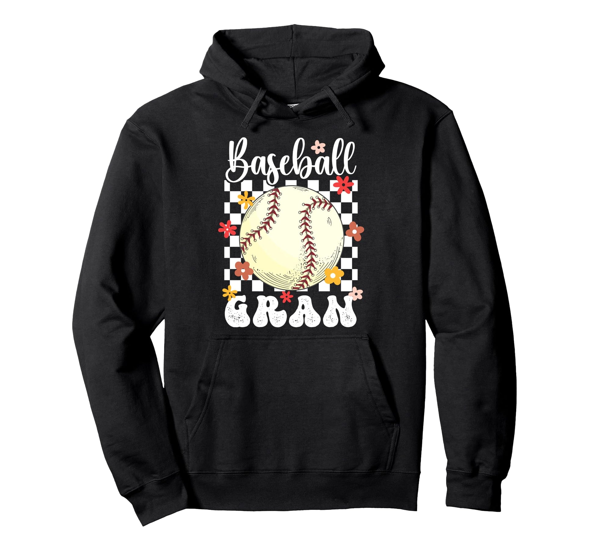 Baseball Gran Groovy Gran Baseball Hoodie - Fun Novelty Design Unisex - T-Shirt, Sweatshirt, Hoodie
