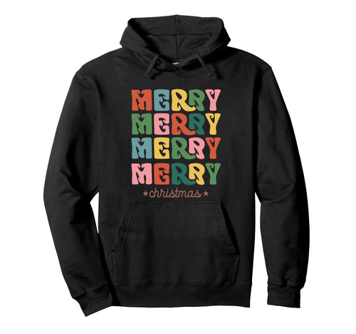 Boho Merry Colorful Aesthetic Holiday Hoodie - Aesthetic Graphic Unisex - T-Shirt, Sweatshirt, Hoodie