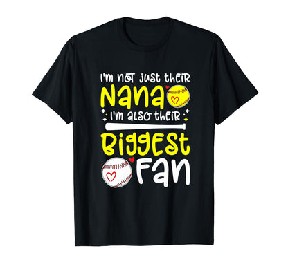 Their Biggest Fan Softball Baseball T-Shirt - Novelty Apparel for Adults - T-Shirt, Sweatshirt, Hoodie