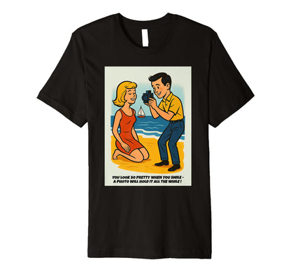 Pretty Smile Beach Camera 1960S T-Shirt - Casual Everyday Wear for Adults - T-Shirt, Sweatshirt, Hoodie