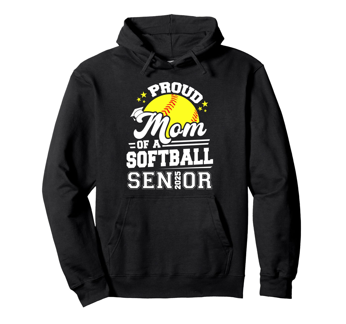 Proud Mom Softball Senior 2025 Graduate Hoodie - Minimalist Print Men Women - T-Shirt, Sweatshirt, Hoodie