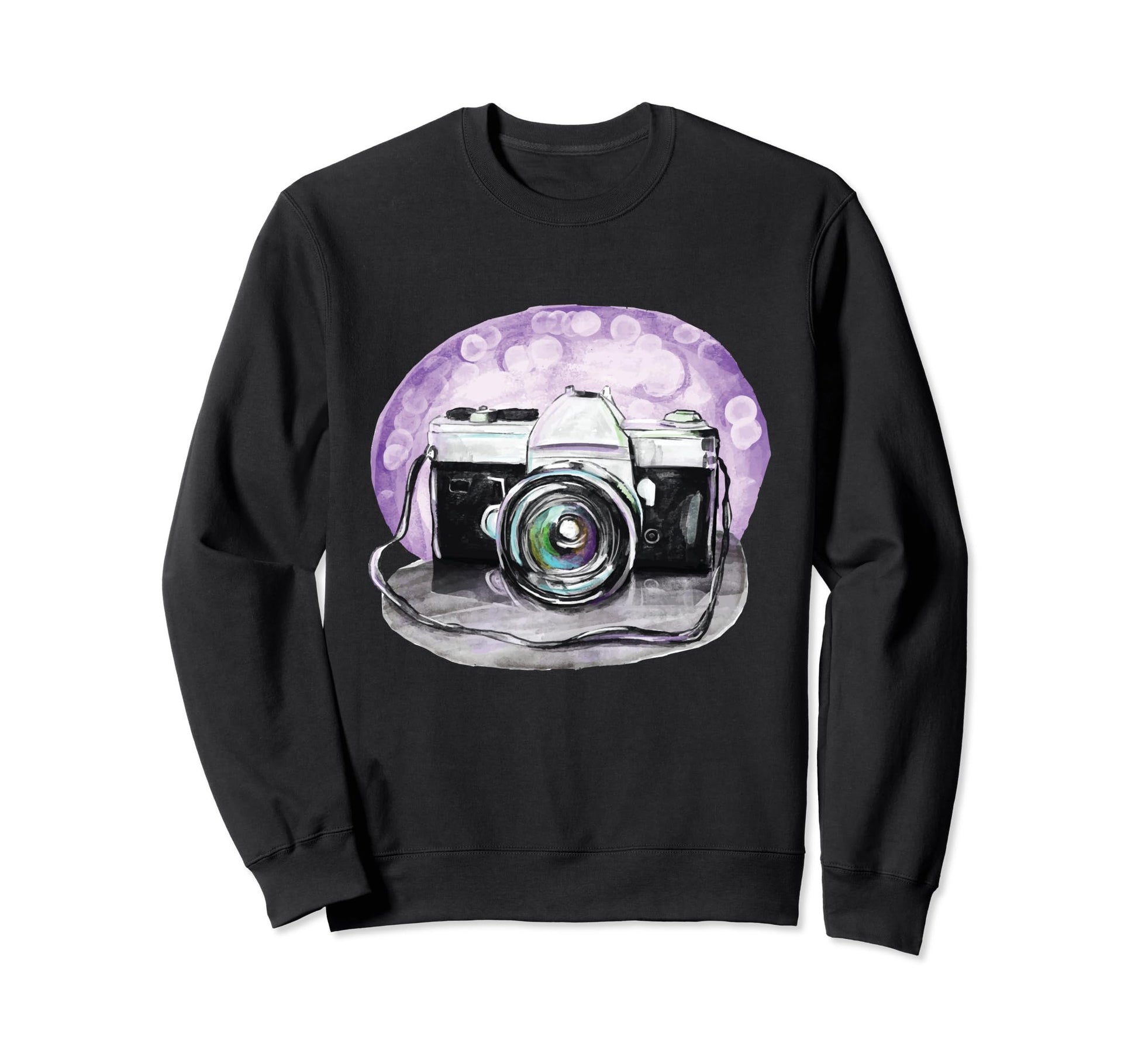 Camera Watercolor Photographers Sweatshirt - Streetwear Style Men Women - T-Shirt, Sweatshirt, Hoodie