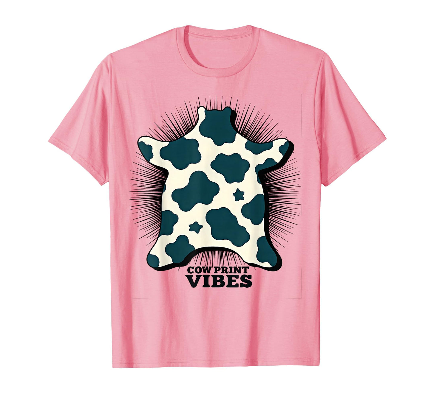 Cow Vibes Womens Bold Animal Pattern T-Shirt - Unique Graphic Men Women - T-Shirt, Sweatshirt, Hoodie