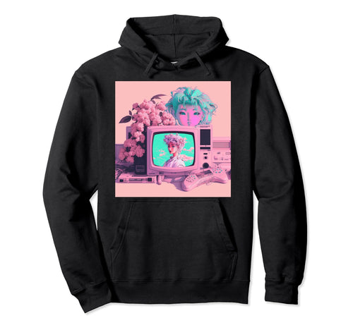 Vaporwave Aesthetic 90S Egirl Hoodie - Fun Novelty Design for Adults - T-Shirt, Sweatshirt, Hoodie
