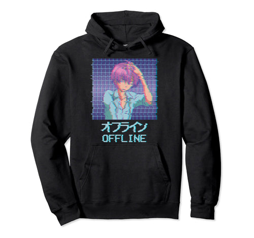 Japanese Offline Aesthetic Eboy Hoodie - Aesthetic Graphic for Adults - T-Shirt, Sweatshirt, Hoodie