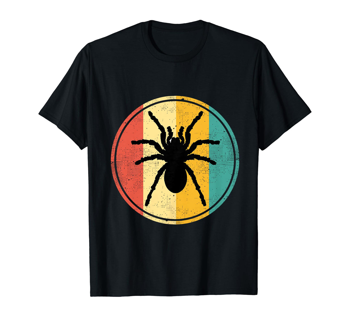 Spider Silhouette Stripes Halloween T-Shirt - Minimalist Print for Adults - T-Shirt, Sweatshirt, Hoodie