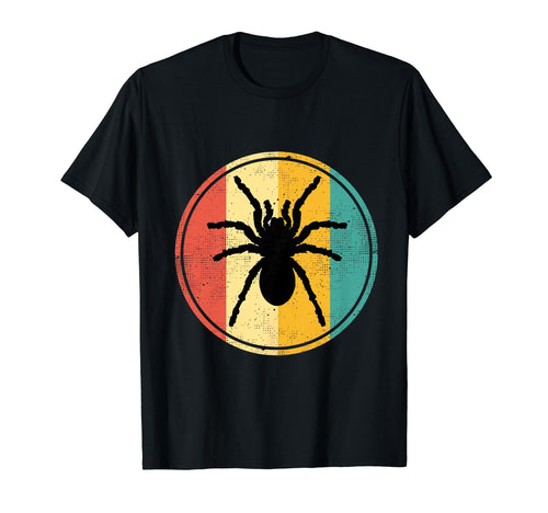 Spider Silhouette Stripes Halloween T-Shirt - Minimalist Print for Adults - T-Shirt, Sweatshirt, Hoodie