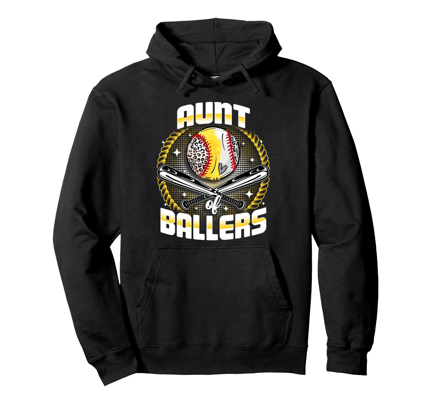 Baseball Softball Aunt Ballers Mothers Hoodie - Aesthetic Graphic Unisex - T-Shirt, Sweatshirt, Hoodie