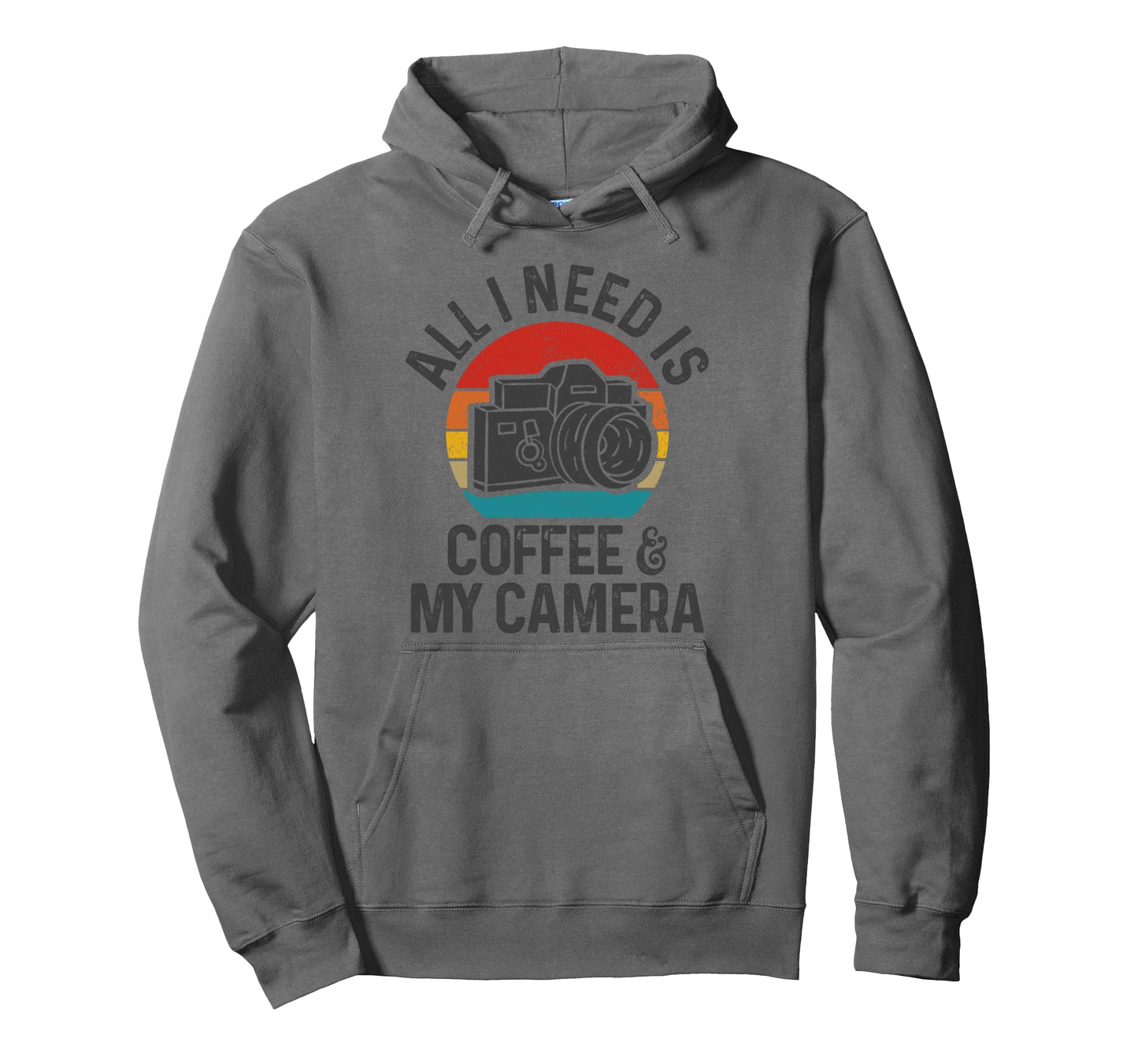 Photographer Gift Coffee Camera Funny Hoodie - Trendy Graphic Men Women - T-Shirt, Sweatshirt, Hoodie