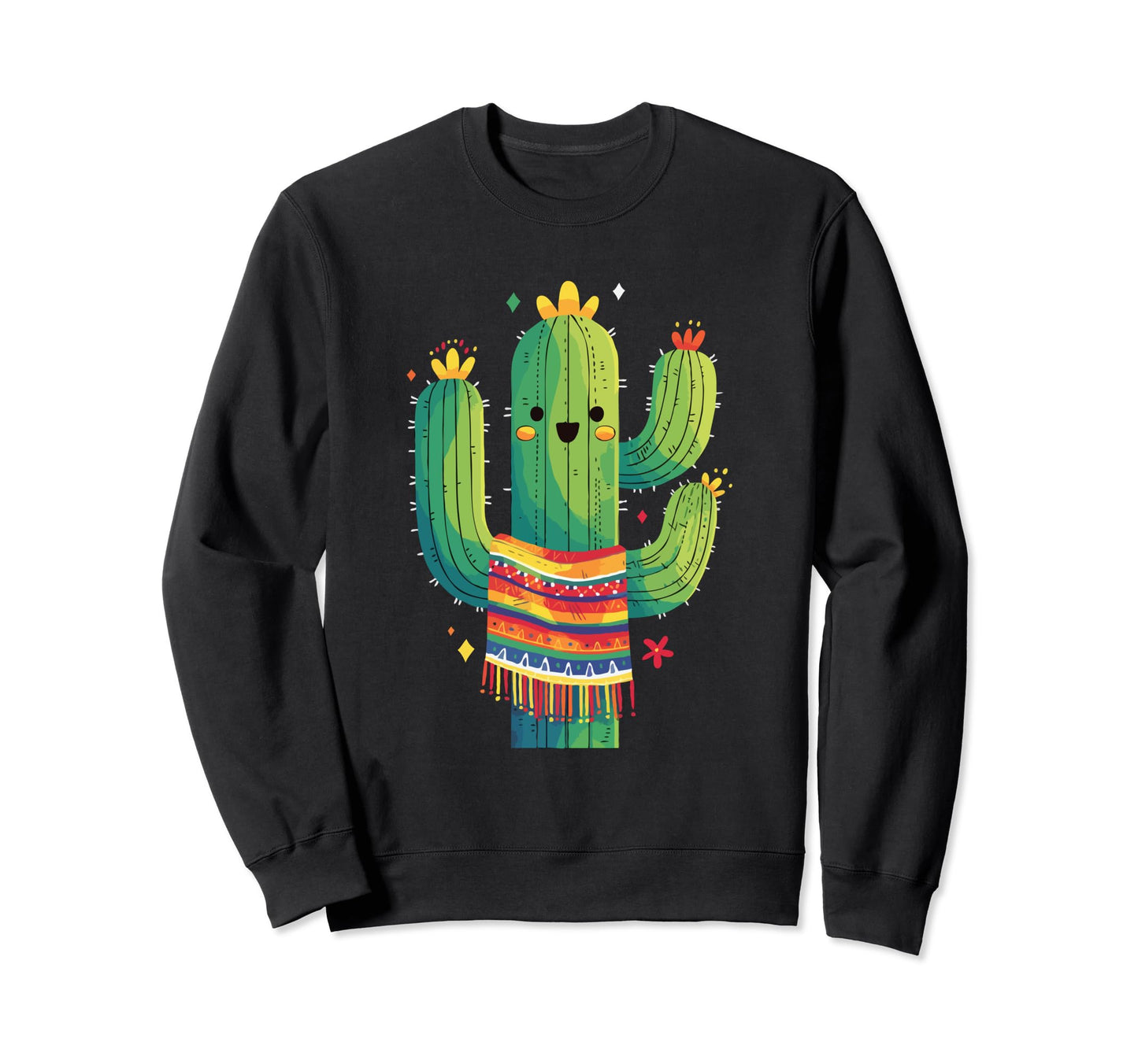 Cactus Serape Succulent Plant Cacti Sweatshirt - Graphic Print Unisex - T-Shirt, Sweatshirt, Hoodie