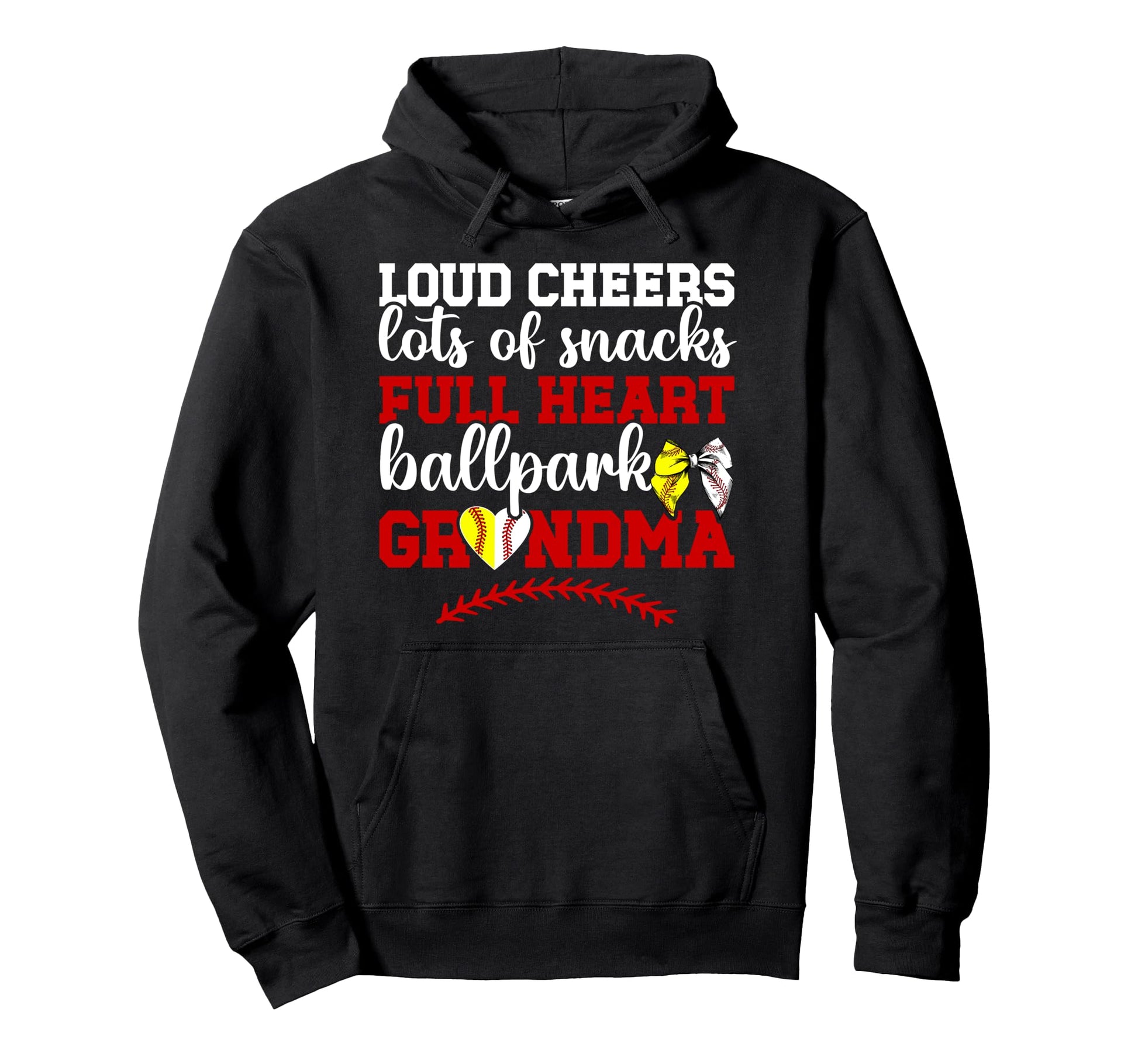 Ballpark Grandma Funny Baseball Hoodie - Streetwear Style for Adults - T-Shirt, Sweatshirt, Hoodie