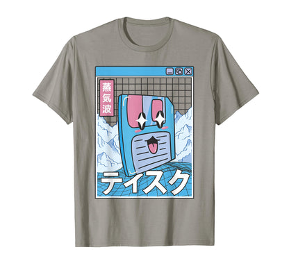 Floppy Disk Kawaii Grid Vaporwave T-Shirt - Aesthetic Graphic for Adults - T-Shirt, Sweatshirt, Hoodie