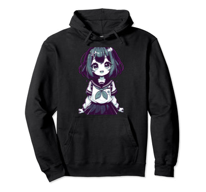 Anime Vaporwave Aesthetic Waifu Soft Hoodie - Unique Graphic Men Women - T-Shirt, Sweatshirt, Hoodie