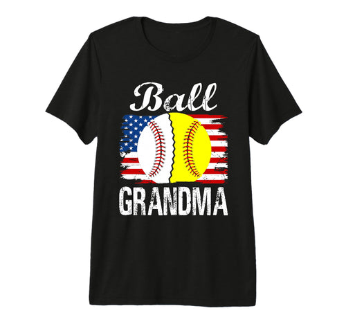 Ball Grandma Baseball Softball Usa T-Shirt - Minimalist Print Men Women - T-Shirt, Sweatshirt, Hoodie