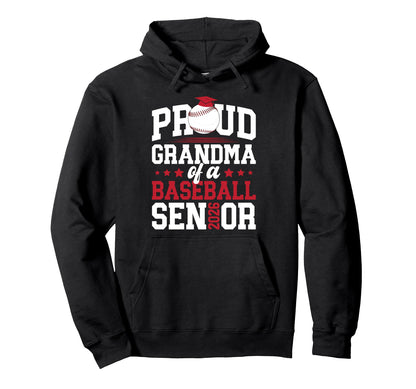 Proud Grandma Baseball Senior Grandma Hoodie - Unique Graphic Men Women - T-Shirt, Sweatshirt, Hoodie