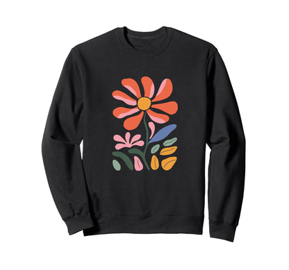 Modern Boho Colorful Floral Abstract Sweatshirt - Custom Art Print Unisex - T-Shirt, Sweatshirt, Hoodie