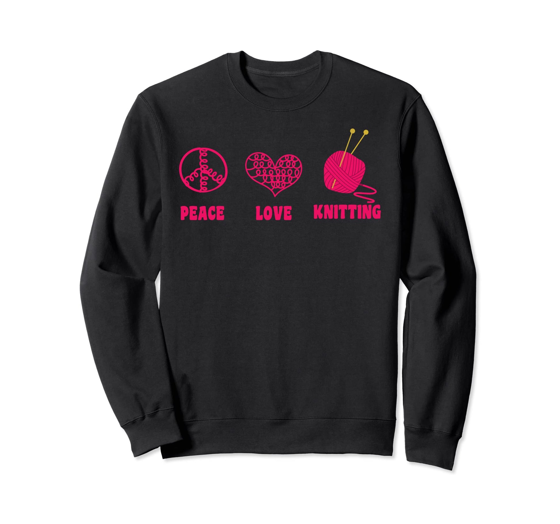 Crocheting Yarn Crochet Knitters Sweatshirt - Trendy Graphic Men Women - T-Shirt, Sweatshirt, Hoodie