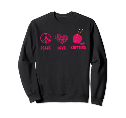 Crocheting Yarn Crochet Knitters Sweatshirt - Trendy Graphic Men Women - T-Shirt, Sweatshirt, Hoodie