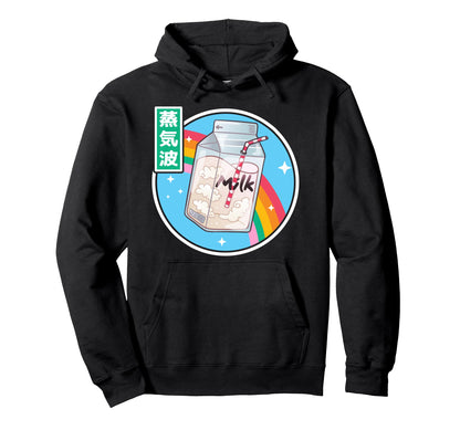 Japan Milk Carton Kawaii Rainbow Anime Hoodie - Graphic Print Men Women - T-Shirt, Sweatshirt, Hoodie