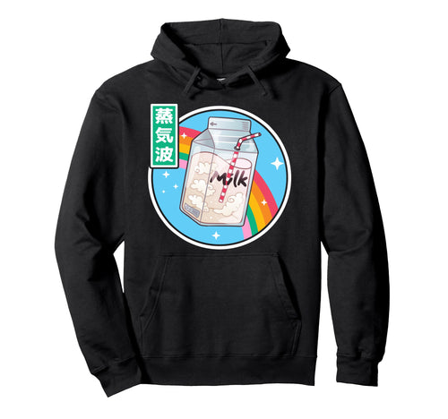 Japan Milk Carton Kawaii Rainbow Anime Hoodie - Graphic Print Men Women - T-Shirt, Sweatshirt, Hoodie