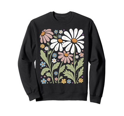Wildflowers Flowers Pattern Summer Sweatshirt - Graphic Print Unisex - T-Shirt, Sweatshirt, Hoodie