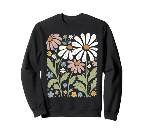 Wildflowers Flowers Pattern Summer Sweatshirt - Graphic Print Unisex - T-Shirt, Sweatshirt, Hoodie