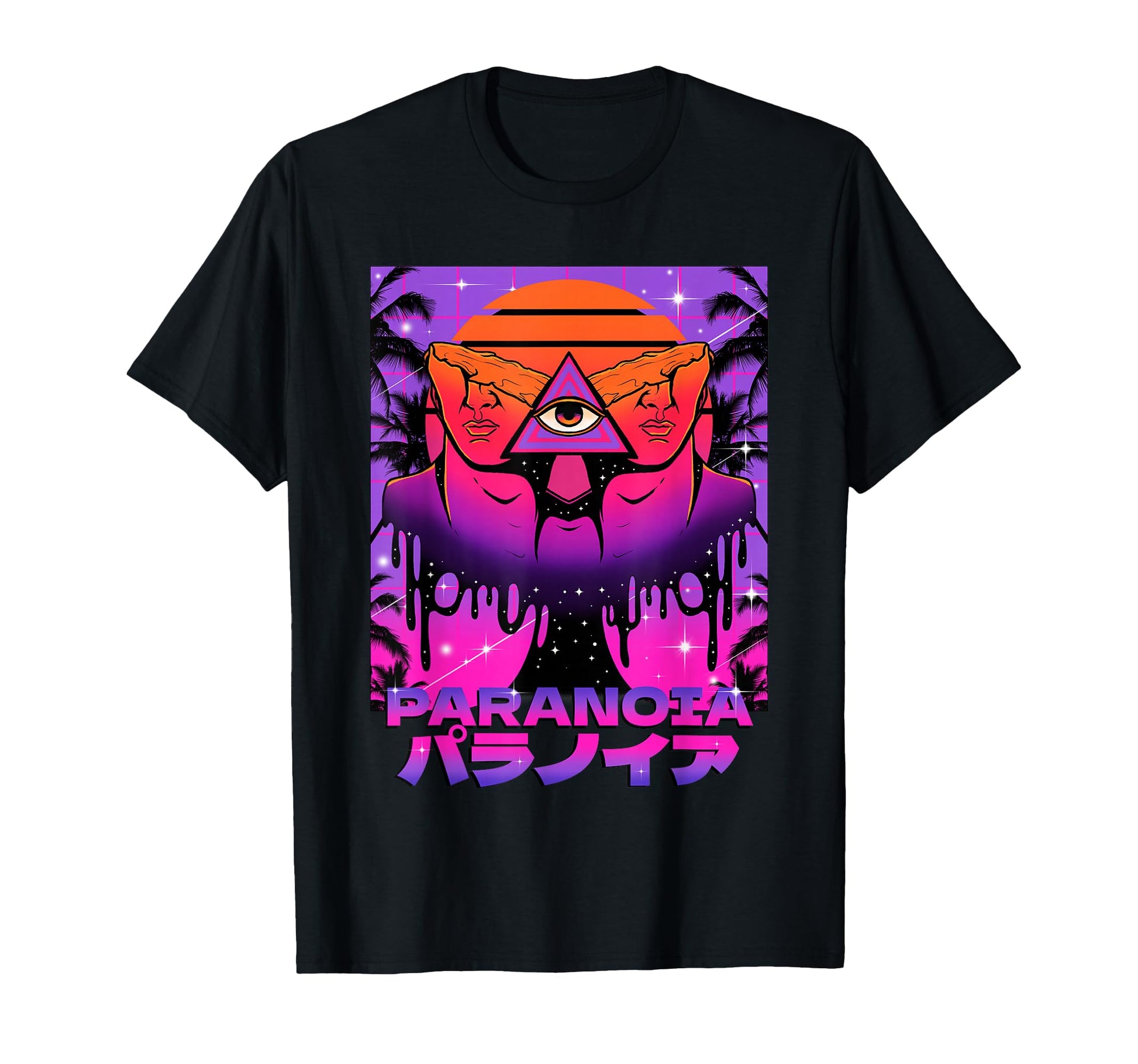 Vaporwave Aesthetic Paranoia T-Shirt - Fun Novelty Design Men Women - T-Shirt, Sweatshirt, Hoodie