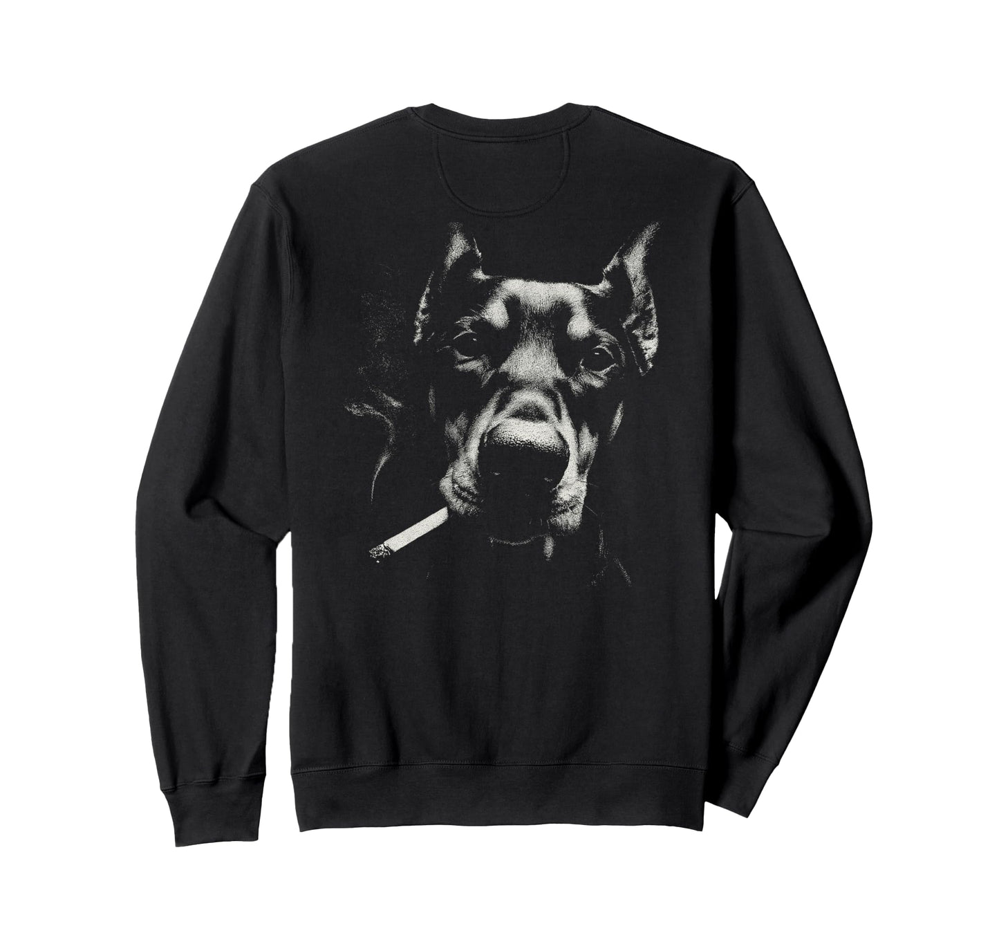 Doberman Smoking Cigarette Sweatshirt - Fun Novelty Design for Adults - T-Shirt, Sweatshirt, Hoodie