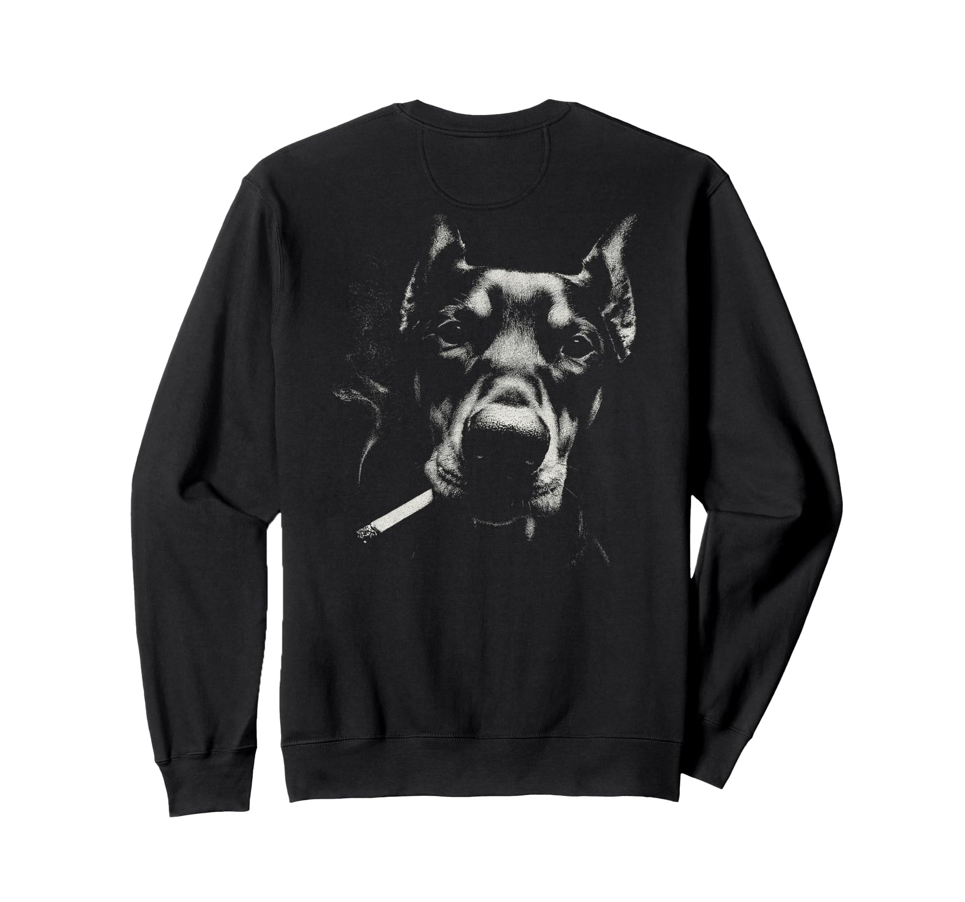 Doberman Smoking Cigarette Sweatshirt - Fun Novelty Design for Adults - T-Shirt, Sweatshirt, Hoodie